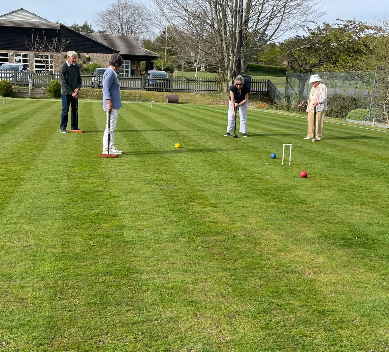 Preparing the lawn for the new season.